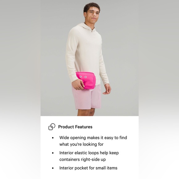 lululemon Daily Essentials Large Pouch 5L PINK New NWT - Picture 9 of 12